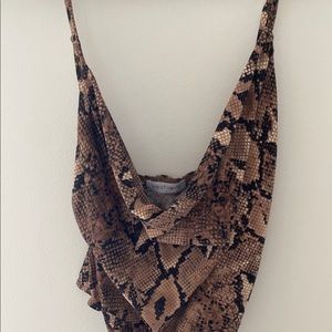 Snakeskin Print Bodysuit